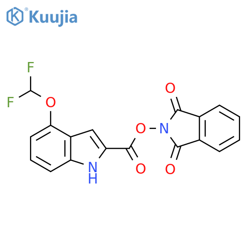 1,3-dioxo-2,3-dihydro-1H-isoindol-2-yl 4-(difluoromethoxy)-1H-indole-2-carboxylate structure