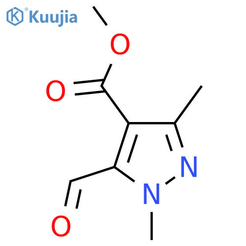 Methyl 5-formyl-1,3-dimethylpyrazole-4-carboxylate structure