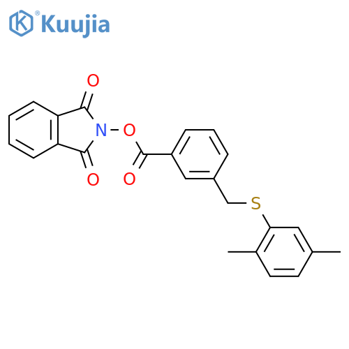 1,3-dioxo-2,3-dihydro-1H-isoindol-2-yl 3-{[(2,5-dimethylphenyl)sulfanyl]methyl}benzoate structure
