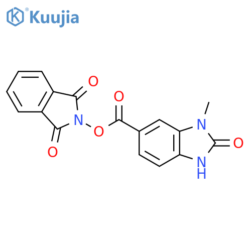 1,3-dioxo-2,3-dihydro-1H-isoindol-2-yl 3-methyl-2-oxo-2,3-dihydro-1H-1,3-benzodiazole-5-carboxylate structure