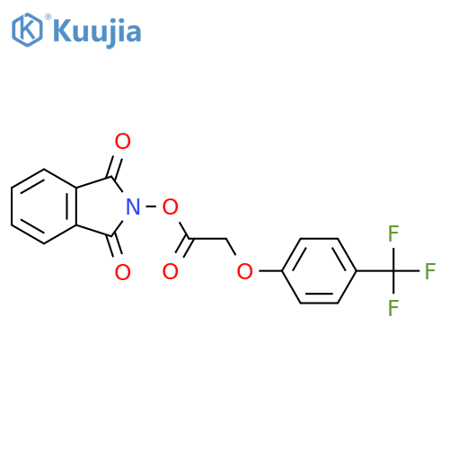 1,3-dioxo-2,3-dihydro-1H-isoindol-2-yl 2-[4-(trifluoromethyl)phenoxy]acetate structure