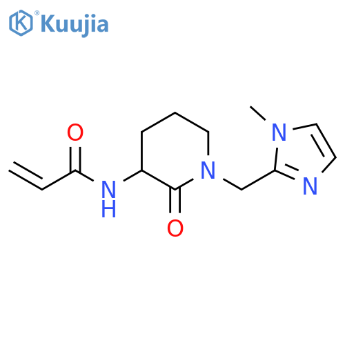 N-{1-(1-methyl-1H-imidazol-2-yl)methyl-2-oxopiperidin-3-yl}prop-2-enamide structure