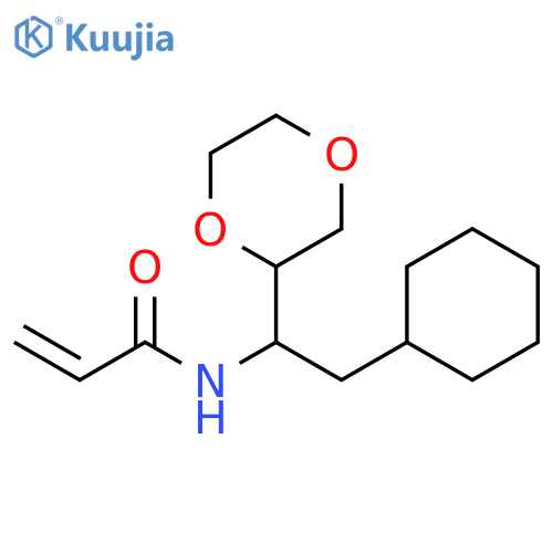 N-[2-Cyclohexyl-1-(1,4-dioxan-2-yl)ethyl]-2-propenamide structure