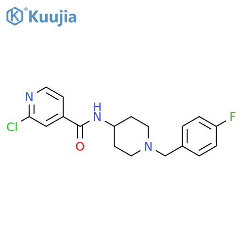 2-Chloro-N-[1-[(4-fluorophenyl)methyl]-4-piperidinyl]-4-pyridinecarboxamide structure