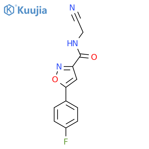 N-(Cyanomethyl)-5-(4-fluorophenyl)-1,2-oxazole-3-carboxamide structure