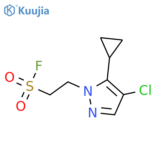 2-(4-chloro-5-cyclopropyl-1H-pyrazol-1-yl)ethane-1-sulfonyl fluoride structure