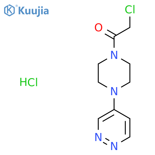 2-chloro-1-4-(pyridazin-4-yl)piperazin-1-ylethan-1-one hydrochloride structure