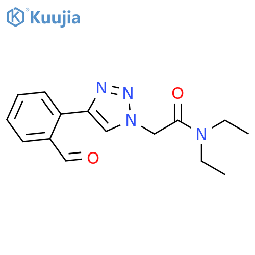 N,N-Diethyl-4-(2-formylphenyl)-1H-1,2,3-triazole-1-acetamide structure