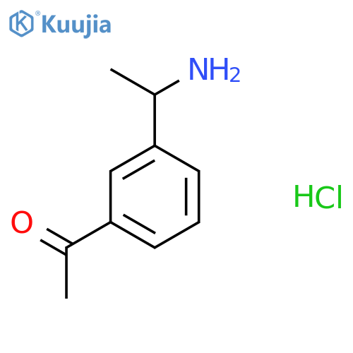 1-(3-(1-Aminoethyl)phenyl)ethan-1-one hcl structure