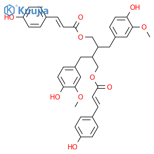3,3'-Dimethoxy-8,8'-lignan-4,4',9,9'-tetrol; (8R,8'R)-form, 9-O-(4-Hydroxy-E-cinnamoyl), 9'-O-(4-hydroxy-Z-cinnamoyl) structure
