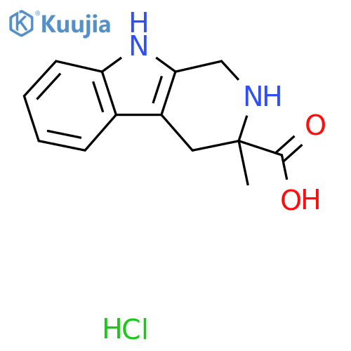 3-methyl-1H,2H,3H,4H,9H-pyrido[3,4-b]indole-3-carboxylic acid hydrochloride structure