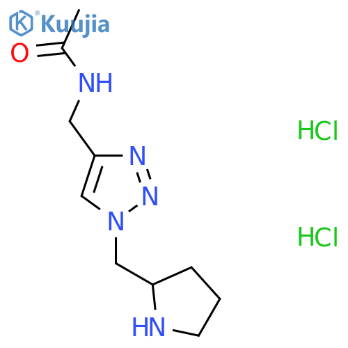 N-[[1-(Pyrrolidin-2-ylmethyl)triazol-4-yl]methyl]acetamide;dihydrochloride structure