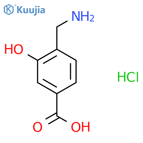 4-(Aminomethyl)-3-hydroxybenzoic acid;hydrochloride structure