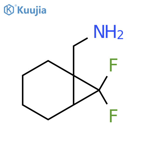 (7,7-Difluoro-1-bicyclo[4.1.0]heptanyl)methanamine structure