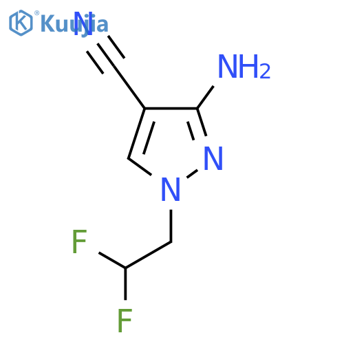 3-Amino-1-(2,2-difluoroethyl)pyrazole-4-carbonitrile structure
