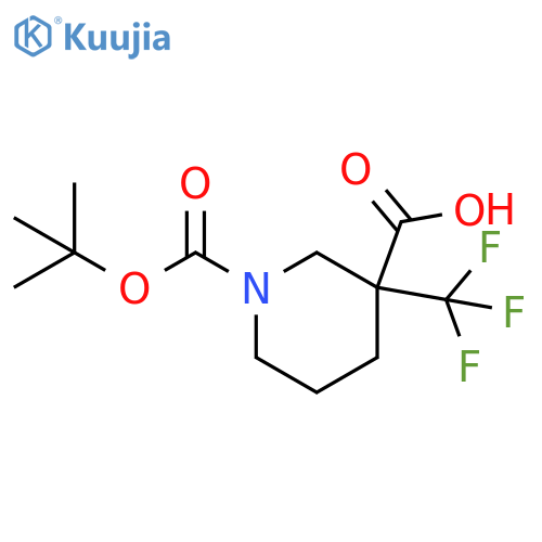 1,3-Piperidinedicarboxylic acid, 3-(trifluoromethyl)-, 1-(1,1-dimethylethyl) ester structure