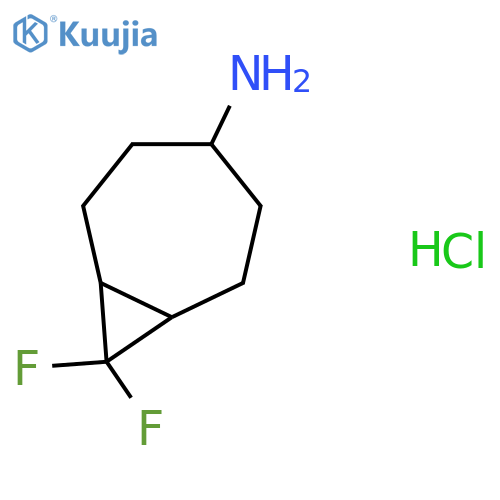 8,8-Difluorobicyclo[5.1.0]octan-4-amine hydrochloride structure