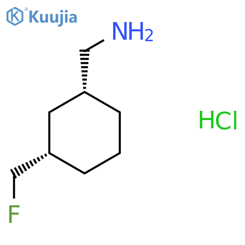 [(1R,3S)-3-(Fluoromethyl)cyclohexyl]methanamine;hydrochloride structure