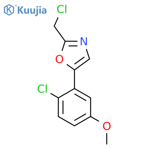 5-(2-Chloro-5-methoxyphenyl)-2-(chloromethyl)-1,3-oxazole structure