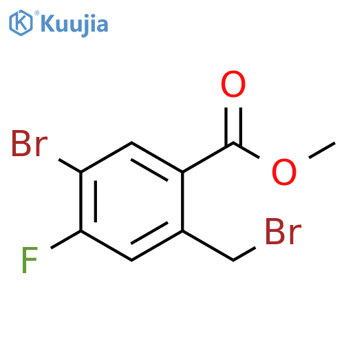 Benzoic acid, 5-bromo-2-(bromomethyl)-4-fluoro-, methyl ester structure