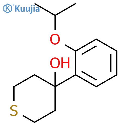 2H-Thiopyran-4-ol, tetrahydro-4-[2-(1-methylethoxy)phenyl]- structure