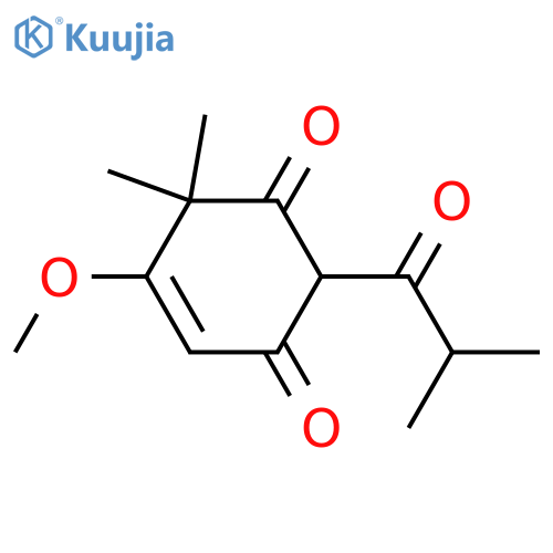 4-Cyclohexene-1,3-dione,5-methoxy-6,6-dimethyl-2-(2-methyl-1-oxopropyl)- (9CI) structure