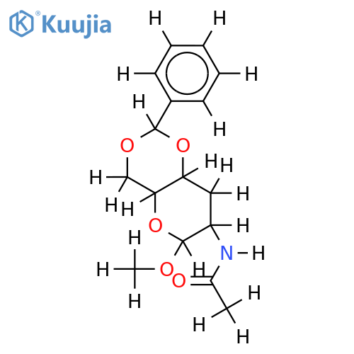 Me glycoside,N-Ac,4,6-O-benzylidene-alpha-D-Pyranose-2-Amino-2,3-dideoxy-ribo-hexopyranose structure