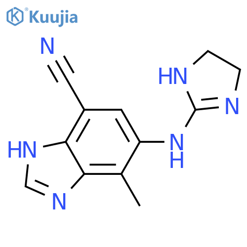 6-(4,5-Dihydro-1H-imidazol-2-ylamino)-7-methyl-3H-benzimidazole-4-carbonitrile structure