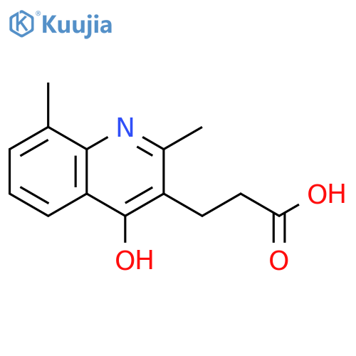 3-(4-Hydroxy-2,8-dimethyl-quinolin-3-yl)-propionic acid structure