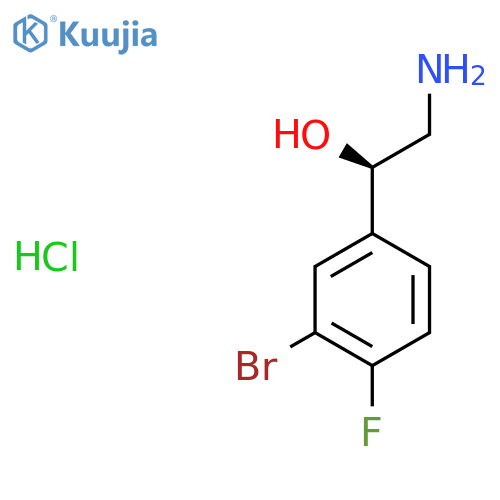 (1R)-2-Amino-1-(3-bromo-4-fluorophenyl)ethanol;hydrochloride structure