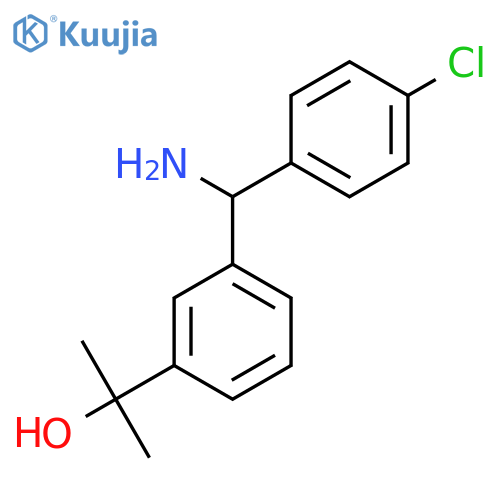 2-[3-[Amino-(4-chlorophenyl)methyl]phenyl]propan-2-ol structure