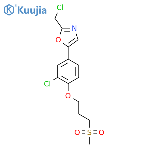 2-(Chloromethyl)-5-[3-chloro-4-(3-methylsulfonylpropoxy)phenyl]-1,3-oxazole structure