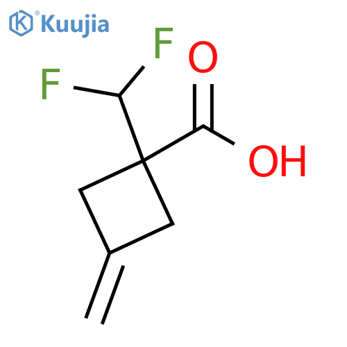 Cyclobutanecarboxylic acid, 1-(difluoromethyl)-3-methylene- structure