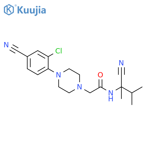 4-(2-Chloro-4-cyanophenyl)-N-(1-cyano-1,2-dimethylpropyl)-1-piperazineacetamide structure