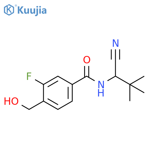 N-(1-Cyano-2,2-dimethylpropyl)-3-fluoro-4-(hydroxymethyl)benzamide structure