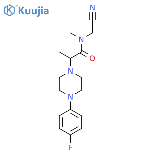 N-(Cyanomethyl)-2-[4-(4-fluorophenyl)piperazin-1-yl]-N-methylpropanamide structure