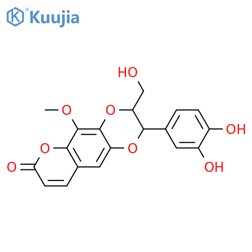 2-(3,4-Dihydroxy-5-methoxyphenyl)-2,3-dihydro-3-(hydroxymethyl)-7H-pyrano[2,3-g]-1,4-benzodioxin-7-one; (7'R,8'R)-form, Demethoxy, 8-methoxy structure