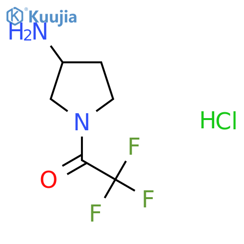 1-(3-Aminopyrrolidin-1-yl)-2,2,2-trifluoroethan-1-one Hydrochloride structure
