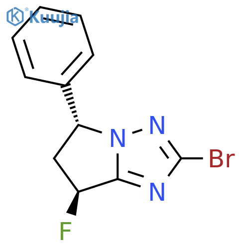 5H-Pyrrolo[1,2-b][1,2,4]triazole, 2-bromo-7-fluoro-6,7-dihydro-5-phenyl-, (5R,7S)-rel- structure