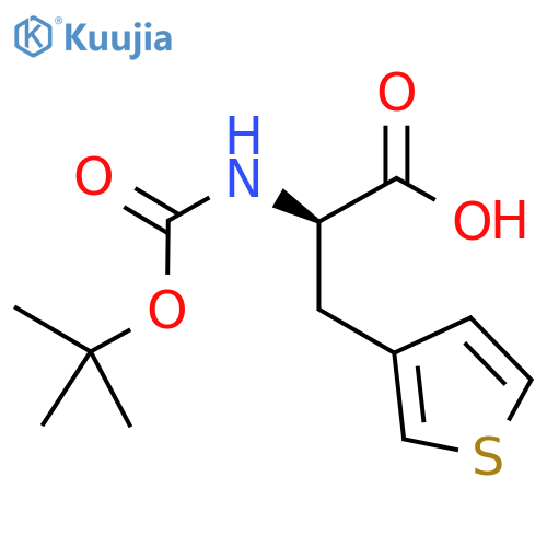 Dicyclohexylamine (R)-2-((tert-butoxycarbonyl)amino)-3-(thiophen-3-yl)propanoate structure