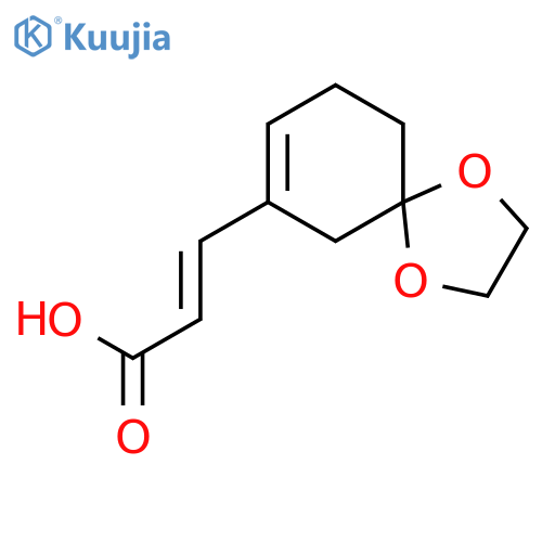 (2E)-3-{1,4-Dioxaspiro[4.5]dec-7-en-7-yl}prop-2-enoic acid structure