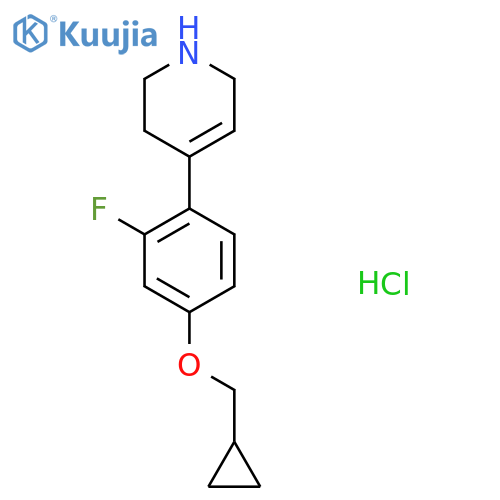 4-(4-Cyclopropylmethoxy-2-fluorophenyl)-1,2,3,6-tetrahydropyridine hydrochloride structure