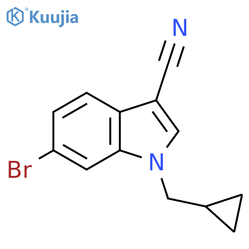 6-Bromo-1-cyclopropylmethyl-1H-indole-3-carbonitrile structure