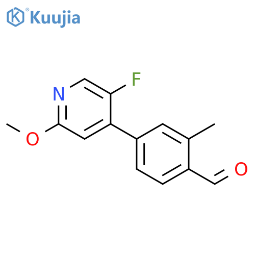 Benzaldehyde, 4-(5-fluoro-2-methoxy-4-pyridinyl)-2-methyl- structure