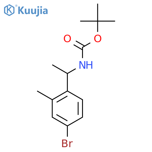[1-(4-Bromo-2-methyl-phenyl)-ethyl]-carbamic acid tert-butyl ester structure