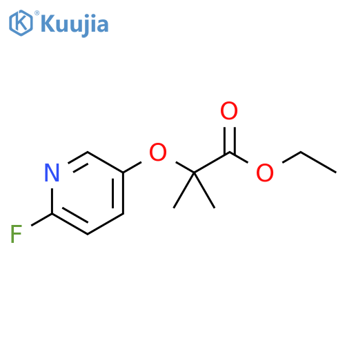 Propanoic acid, 2-[(6-fluoro-3-pyridinyl)oxy]-2-methyl-, ethyl ester structure