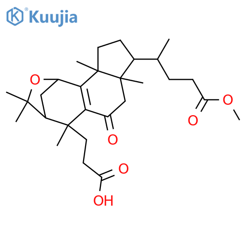 4,7-Epoxy-25,26,27-trinor-11-oxo-3,4-secolanost-8-ene-3,24-dioic acid; 7β-form, 24-Me ester structure