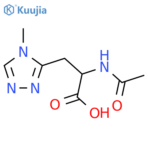 2-acetamido-3-(4-methyl-4H-1,2,4-triazol-3-yl)propanoic acid structure