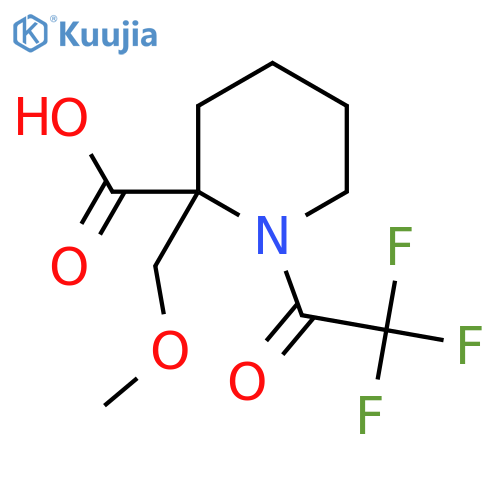 2-(Methoxymethyl)-1-(trifluoroacetyl)piperidine-2-carboxylic acid structure