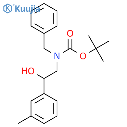 tert-butyl N-benzyl-N-2-hydroxy-2-(3-methylphenyl)ethylcarbamate structure